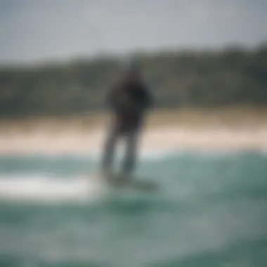 Group lesson in kiteboarding with an instructor