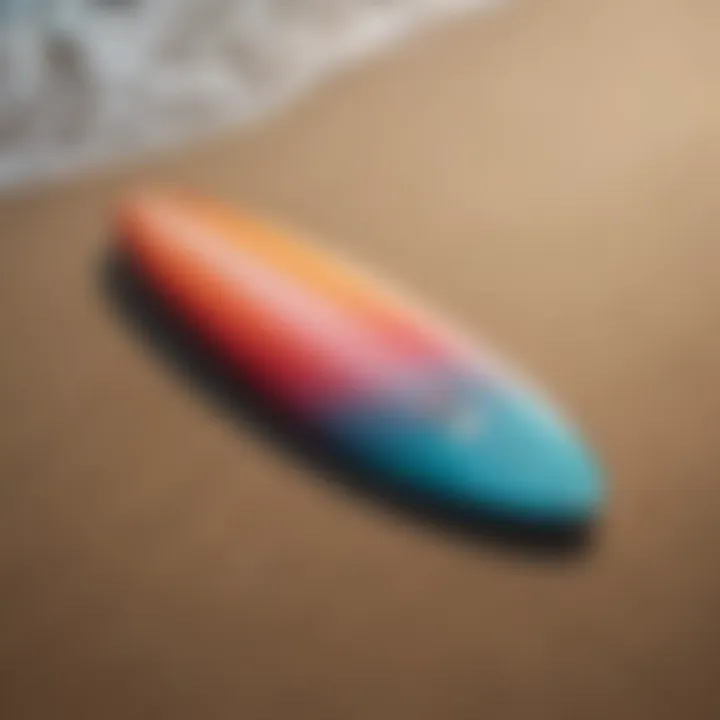 A finely crafted Matador surfboard showcasing its sleek design and vibrant colors.