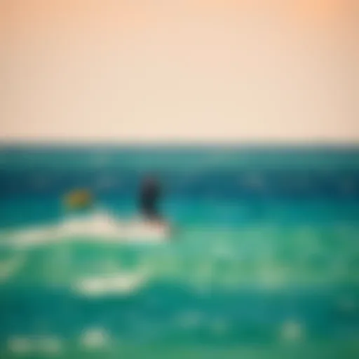 Wing Kiting in Action Dynamic view of wing kiting on a vibrant ocean