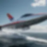 Close-up view of hydrofoil technology showcasing advanced aerodynamics.