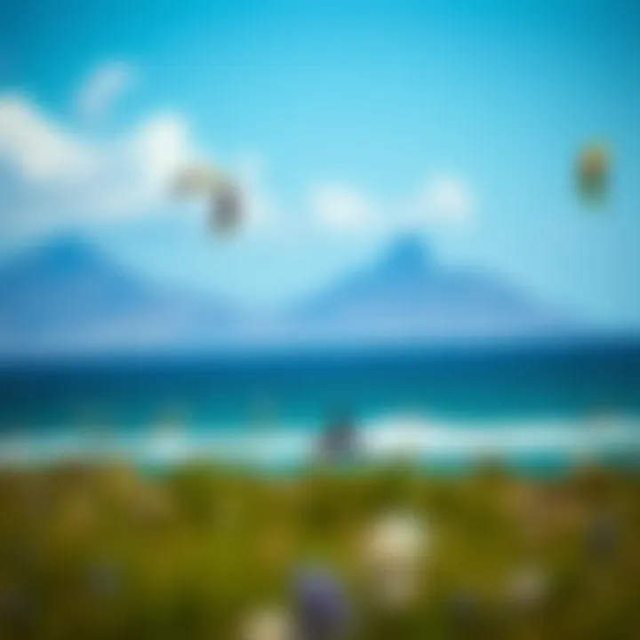 Ideal Locations for Ozone Kiteboarding Scenic kiteboarding location with Ozone kites