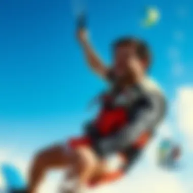 Recreational Joy with Ozone Kites Recreational kiteboarder enjoying an Ozone kite