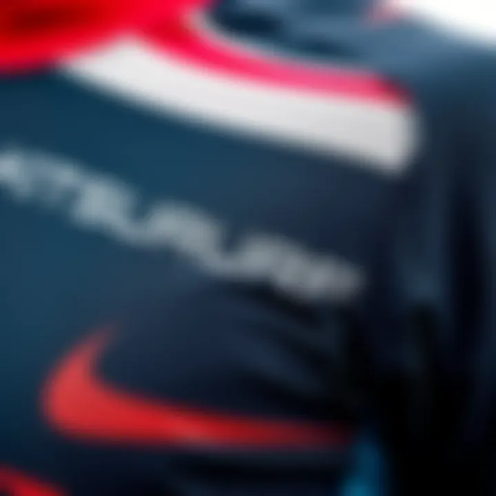 Close-up of fabric texture used in kitesurf t-shirts