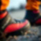 Close-up of 7mm booties highlighting material texture