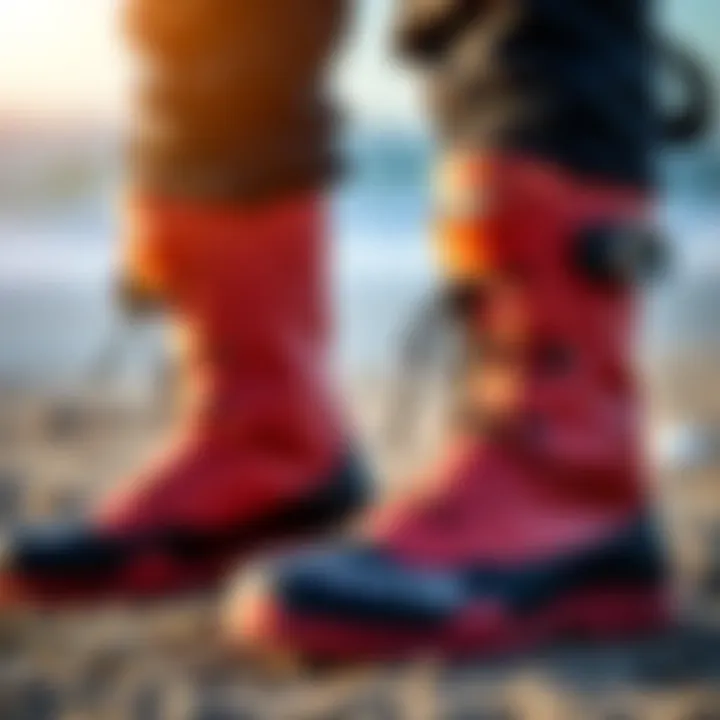 Illustration of proper maintenance techniques for booties