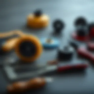 Proper tools laid out for replacing wheels on Dakine luggage.