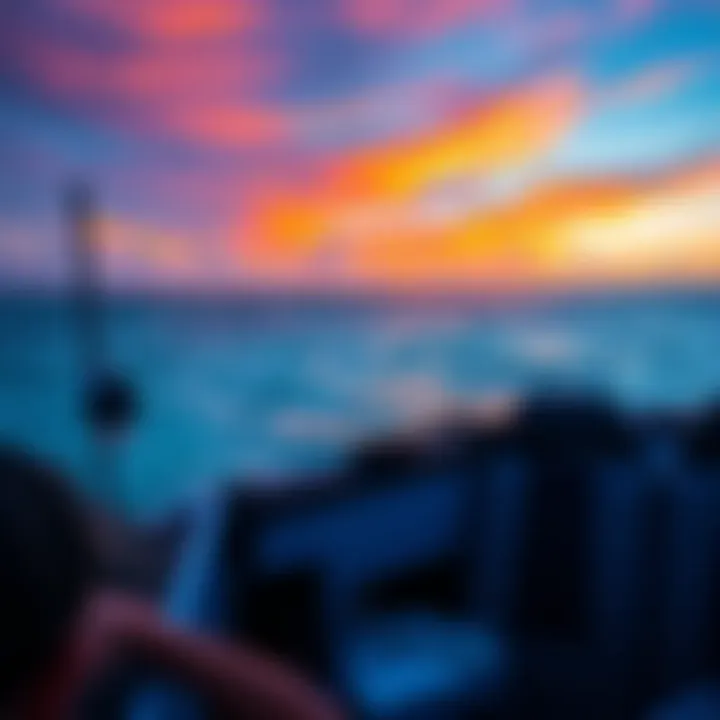 A picturesque sunset over the Bahamian waters