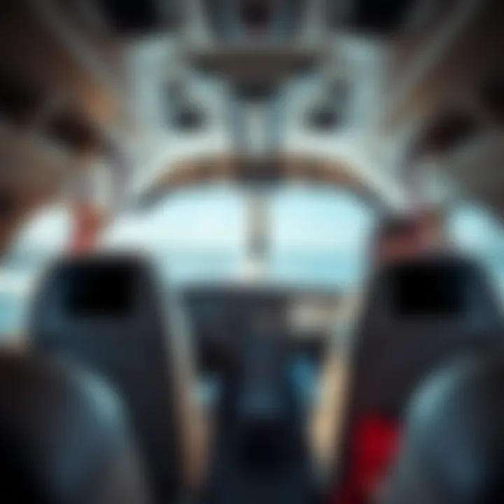 Inside view of a small aircraft ready for takeoff