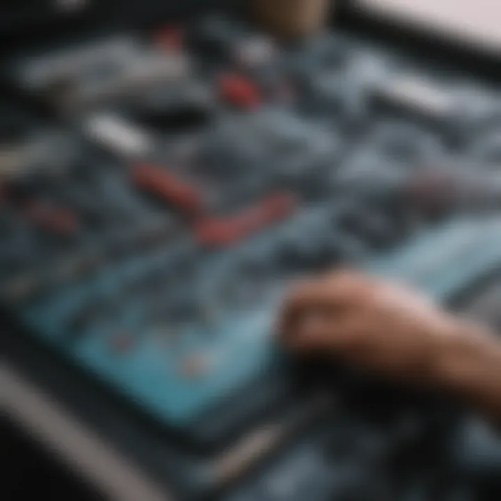 Essential Maintenance for Optimal Performance Maintenance tools laid out for efoil board care