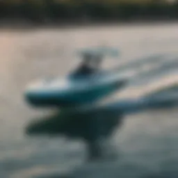 A sleek efoil board gliding over the water