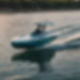 The Elegance of Efoiling A sleek efoil board gliding over the water