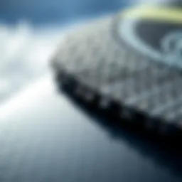 Close-up of efoil board showcasing its lightweight materials