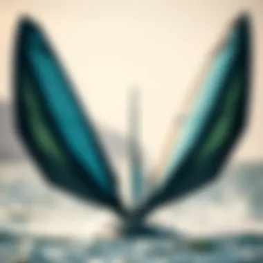 Detailed view of hydrofoil wings showcasing their aerodynamic design