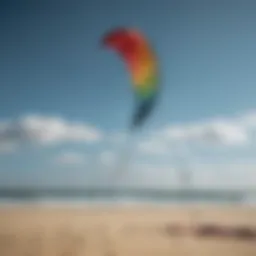 Kite size chart showcasing various sizes and their corresponding wind conditions