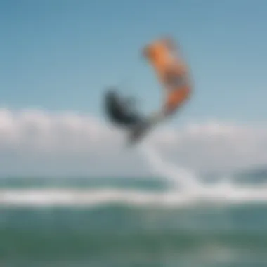 A kiteboarding enthusiast testing different kite sizes on the water