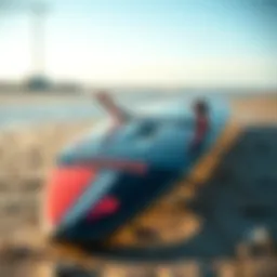 An innovative split kiteboard showcasing its unique design elements.