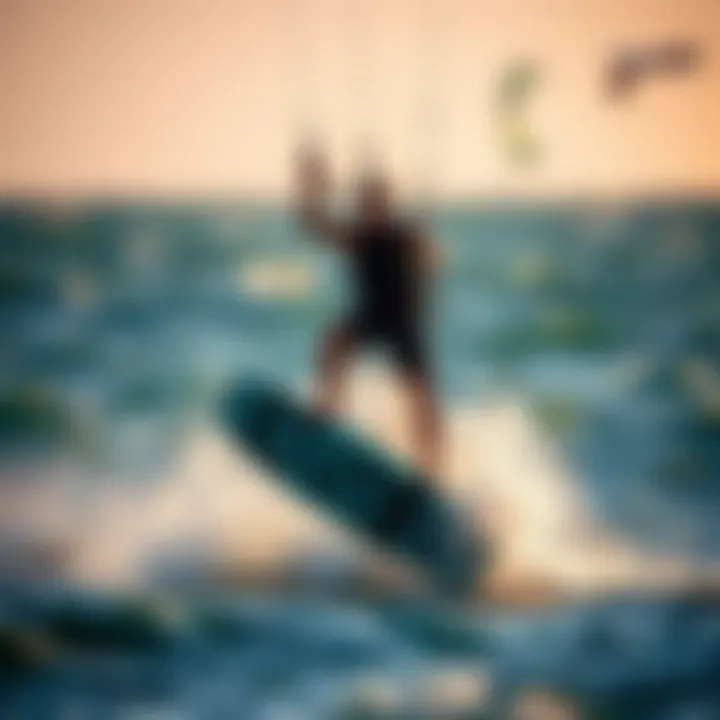 A kiteboarder demonstrating the versatility of split kiteboards in various conditions.