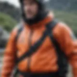 Close-up of a high-quality survival dry suit material