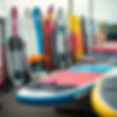 Choosing the Right Foil Paddle Board A variety of foil paddle boards on display