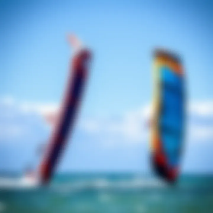 Side-by-side comparison of Naish Triad and other kites