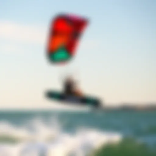 Naish Triad kite soaring above the water