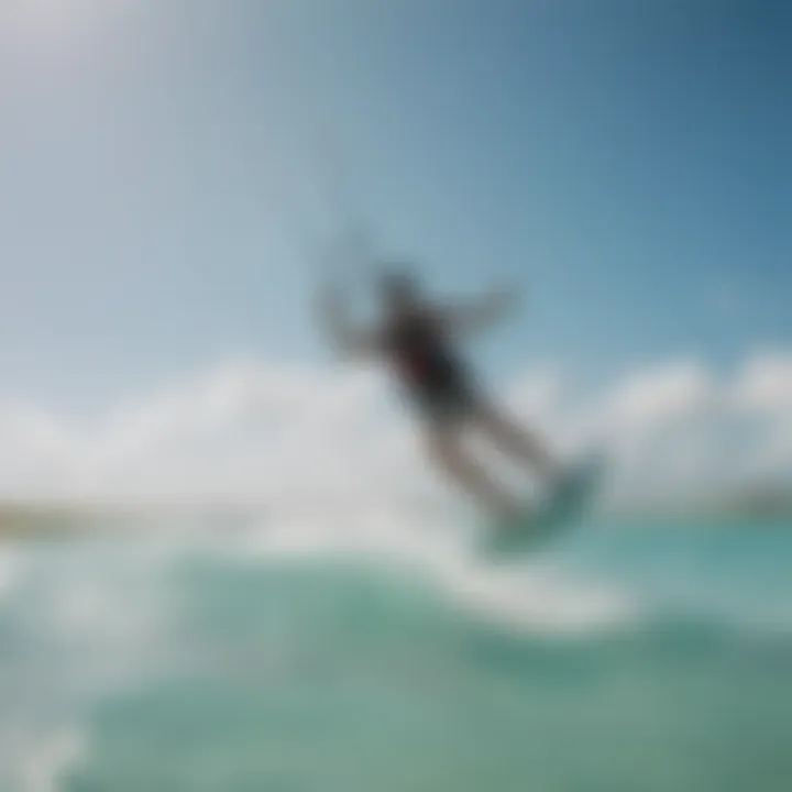 Kiteboarding in the crystal-clear waters of Turks and Caicos