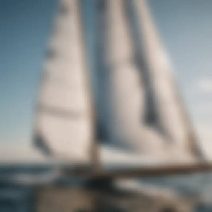 Close-up of a wing sailing foil showcasing its intricate design and build.