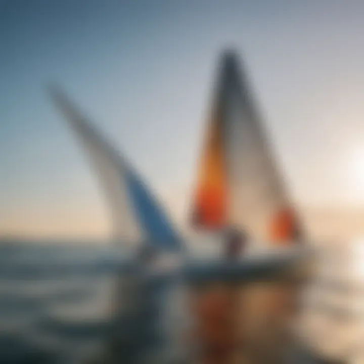 An overview of various wing sailing foil types displayed on a beach.