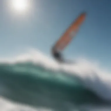 Wind conditions illustrated with wing surf gear