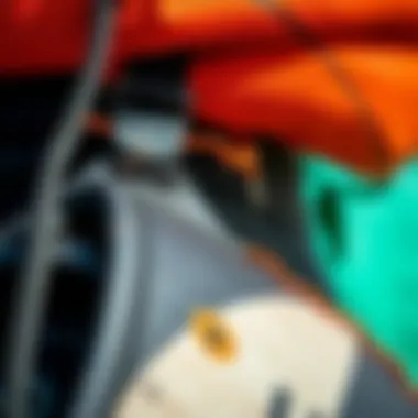 Understanding Gear Condition: Wear and Tear Close-up view of kiteboarding gear showing wear and tear.