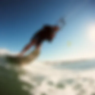 Perfect Kiteboarding Conditions in Viana do Castelo Optimal kiteboarding conditions with clear blue skies in Viana do Castelo