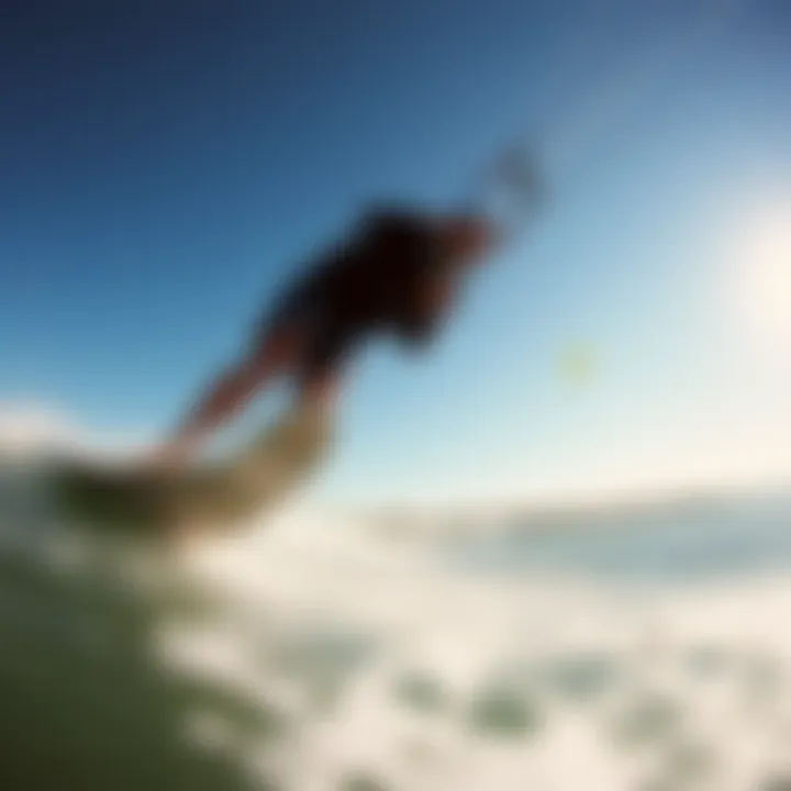 Perfect Kiteboarding Conditions in Viana do Castelo Optimal kiteboarding conditions with clear blue skies in Viana do Castelo