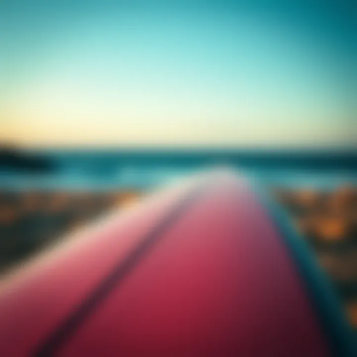 Detailed view of WaveMaster surfboard showcasing its innovative design and contours