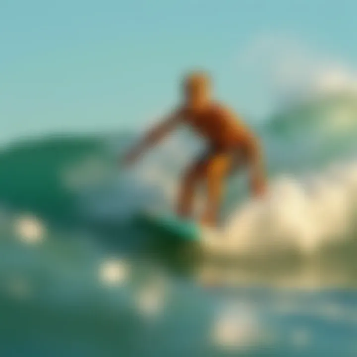 Rider enjoying the WaveMaster surfboard on a stunning wave