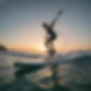 A rider showcasing advanced techniques on a wing sup board