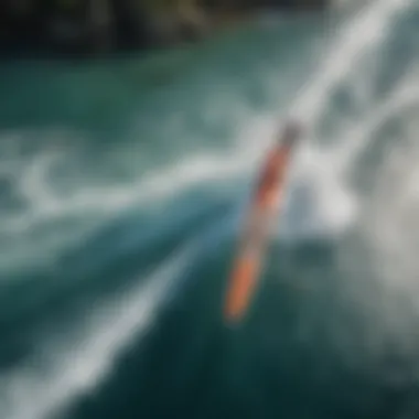 Top Wing Surfing Locations An aerial view of stunning wing surfing locations with crystal clear waters